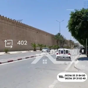 402 metre jred rue imem sahnoun – 402 متر للبيع شارع الامام سحنون