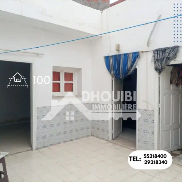 دار عربي بين حي الحجام والمنشية - maison a hajjem kairouan