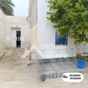 منزل قديم للبيع – الجرد، القيروان Maison a vendre a kairouan 190 m