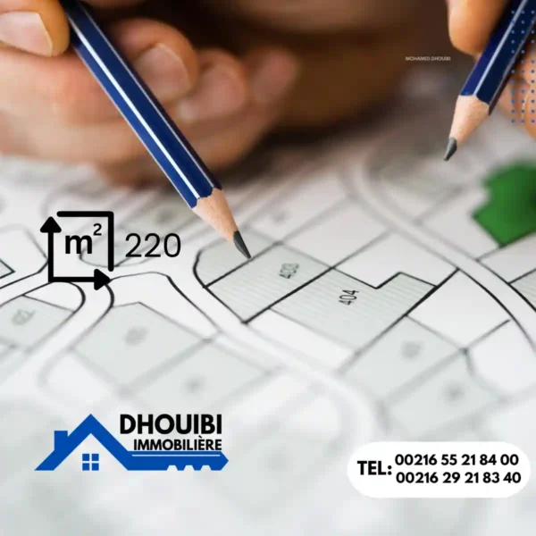 220 metre a vendre derrière Intermeuble, route de Sousse Kairouan