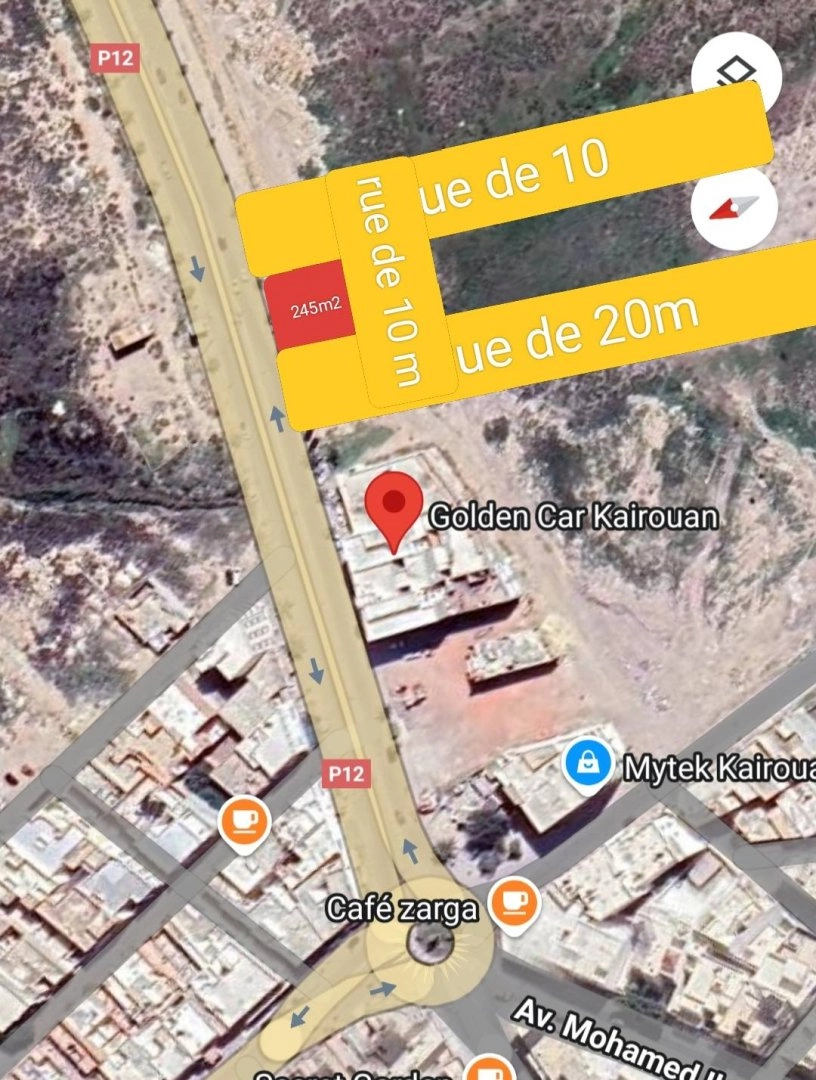 للبيع ارض بطريق سوسة على الطريق الرئيسي